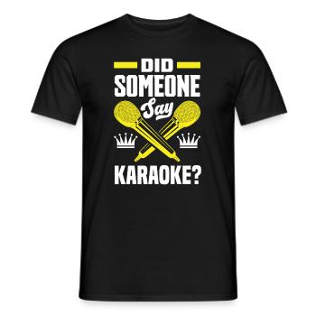 Karaoke Sängerin Singen Karaoke Sänger Musik - Männer T-Shirt - Schwarz - Vorne - AI Model Male 178 light (178cm)