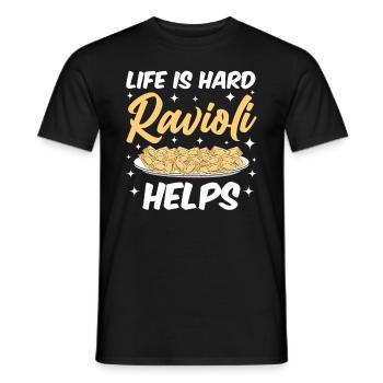 Lustige Italienisches Ravioli Pasta - Männer T-Shirt - Schwarz - Vorne - AI Model Male 178 light (178cm)