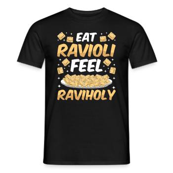 Lustige Italienisches Ravioli Pasta - Männer T-Shirt - Schwarz - Vorne - AI Model Male 178 light (178cm)