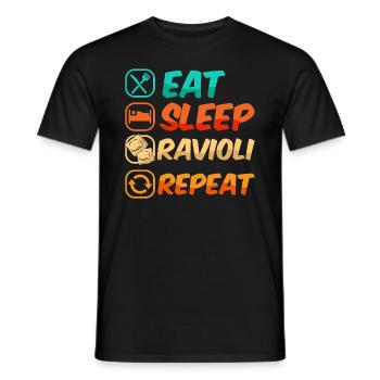 Lustige Italienisches Ravioli Pasta - Männer T-Shirt - Schwarz - Vorne - AI Model Male 178 light (178cm)