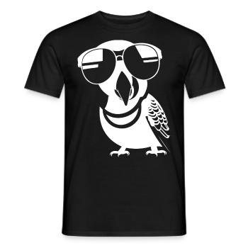 Lustiger Vogel Mit Sonnenbrille Cool Bourke's Parak - Männer T-Shirt - Schwarz - Vorne - AI Model Male 178 light (178cm)