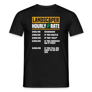 Jardinier, Jardinier, Jardinier, Jardinier Amateur, Plantes - T-shirt homme - noir - Devant - AI Model Male 178 light (178cm)