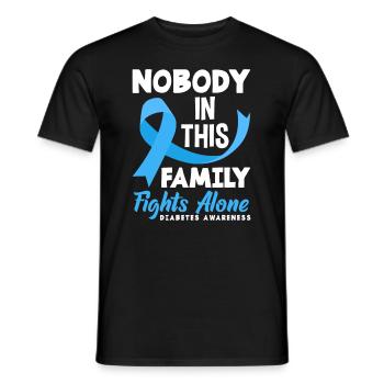 T1D Diabetes Typ 1 Diabetiker Geschenk - Männer T-Shirt - Schwarz - Vorne - AI Model Male 178 light (178cm)