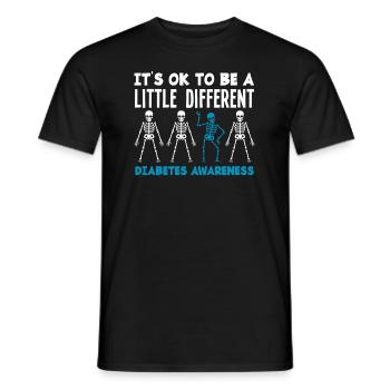 T1D Diabetes Typ 1 Diabetiker Geschenk - Männer T-Shirt - Schwarz - Vorne - AI Model Male 178 light (178cm)