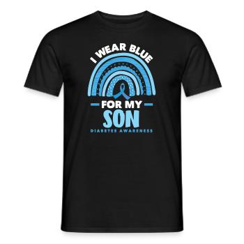 T1D Diabetes Typ 1 Diabetiker Geschenk - Männer T-Shirt - Schwarz - Vorne - AI Model Male 178 light (178cm)