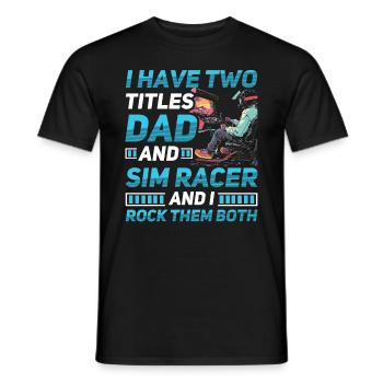 Simulator Cockpit Esports Sim Racing - Männer T-Shirt - Schwarz - Vorne - AI Model Male 178 light (178cm)