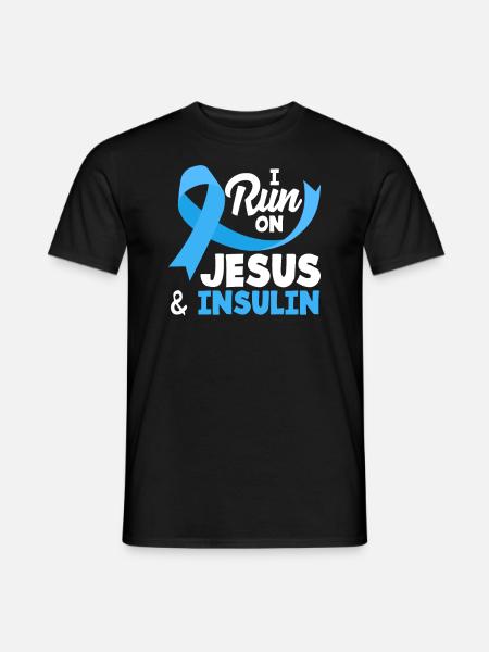 T1D Diabetes Typ 1 Diabetiker Geschenk - Männer T-Shirt - Schwarz