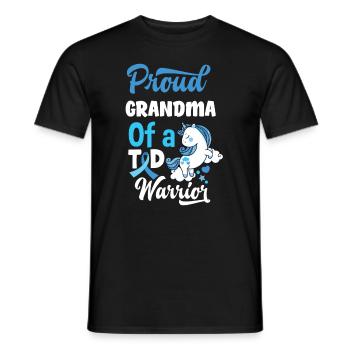 T1D Diabetes Type 1 Diabetic Gift - Men's T-Shirt - black - Front - AI Model Male 178 light (178cm)