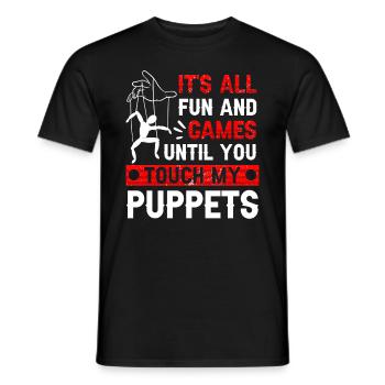 Puppeteer, puppeteer - Men's T-Shirt - black - Front - AI Model Male 178 light (178cm)
