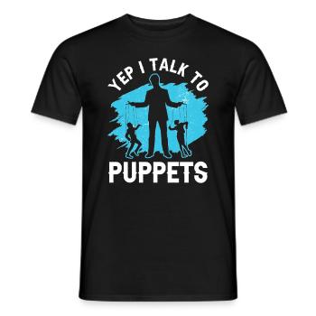 Puppeteer, puppeteer - Men's T-Shirt - black - Front - AI Model Male 178 light (178cm)