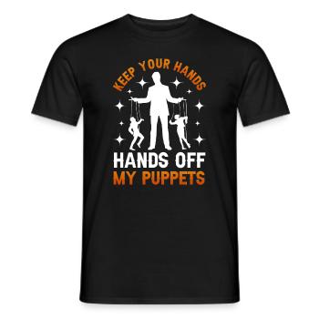 Puppeteer, puppeteer - Men's T-Shirt - black - Front - AI Model Male 178 light (178cm)