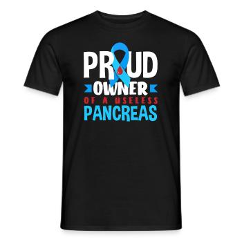 T1D Diabetes Typ 1 Diabetiker Geschenk - Männer T-Shirt - Schwarz - Vorne - AI Model Male 178 light (178cm)