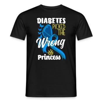 T1D Diabetes Typ 1 Diabetiker Geschenk - Männer T-Shirt - Schwarz - Vorne - AI Model Male 178 light (178cm)
