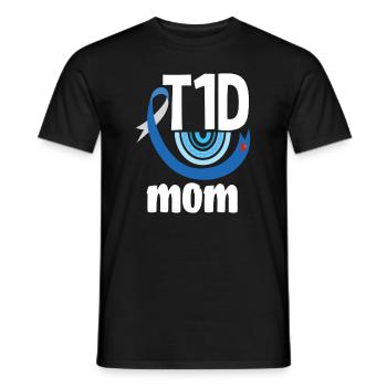 T1D Diabetes Typ 1 Diabetiker Geschenk - Männer T-Shirt - Schwarz - Vorne - AI Model Male 178 light (178cm)