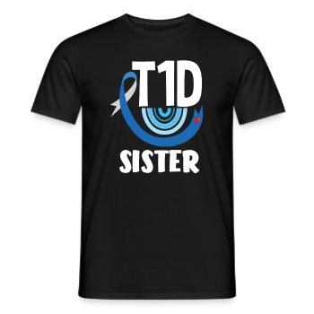 Cadeau pour diabétiques de type 1 pour diabétiques de type 1 - T-shirt homme - noir - Devant - AI Model Male 178 light (178cm)