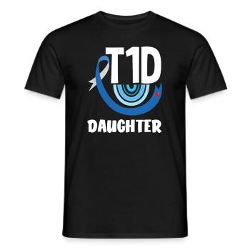 T1D Diabetes Type 1 Diabetic Gift - Men's T-Shirt - black - Front - AI Model Male 178 light (178cm)