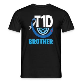 T1D Diabetes Typ 1 Diabetiker Geschenk - Männer T-Shirt - Schwarz - Vorne - AI Model Male 178 light (178cm)