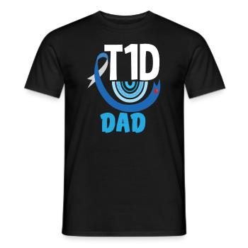 Cadeau pour diabétiques de type 1 pour diabétiques de type 1 - T-shirt homme - noir - Devant - AI Model Male 178 light (178cm)