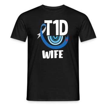 Cadeau pour diabétiques de type 1 pour diabétiques de type 1 - T-shirt homme - noir - Devant - AI Model Male 178 light (178cm)