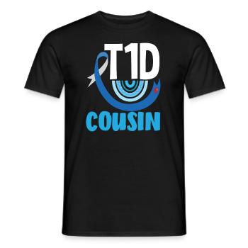 Cadeau pour diabétiques de type 1 pour diabétiques de type 1 - T-shirt homme - noir - Devant - AI Model Male 178 light (178cm)