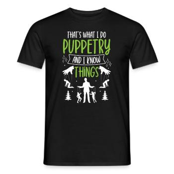 Puppeteer, puppeteer - Men's T-Shirt - black - Front - AI Model Male 178 light (178cm)