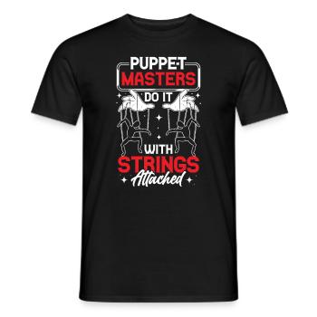 Puppeteer, puppeteer - Men's T-Shirt - black - Front - AI Model Male 178 light (178cm)