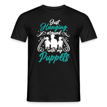 Puppeteer, puppeteer - Men's T-Shirt - black - Front - AI Model Male 178 light (178cm)