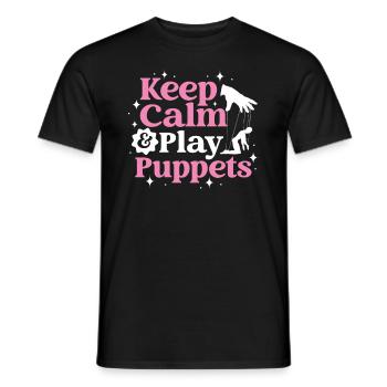 Puppeteer, puppeteer - Men's T-Shirt - black - Front - AI Model Male 178 light (178cm)