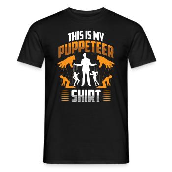 Puppeteer, puppeteer - Men's T-Shirt - black - Front - AI Model Male 178 light (178cm)