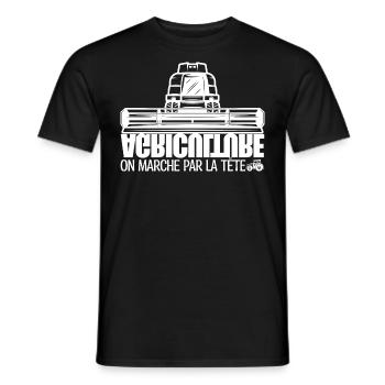 French farmers, farmer, agriculture. - Men's T-Shirt - black - Front - AI Model Male 178 light (178cm)