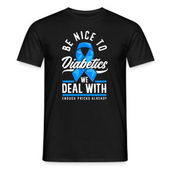 Cadeau pour diabétiques de type 1 pour diabétiques de type 1 - T-shirt homme - noir - Devant - AI Model Male 178 light (178cm)