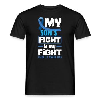 T1D Diabetes Type 1 Diabetic Gift - Men's T-Shirt - black - Front - AI Model Male 178 light (178cm)