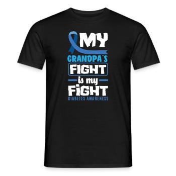 T1D Diabetes Typ 1 Diabetiker Geschenk - Männer T-Shirt - Schwarz - Vorne - AI Model Male 178 light (178cm)