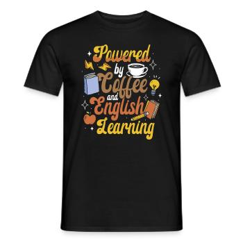 Professeur d’anglais Apprenant d’anglais Professeur d’anglais ELL - T-shirt homme - noir - Devant - AI Model Male 178 light (178cm)