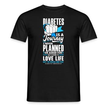 T1D Diabetes Typ 1 Diabetiker Geschenk - Männer T-Shirt - Schwarz - Vorne - AI Model Male 178 light (178cm)
