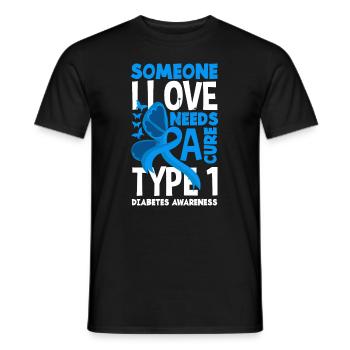 Cadeau pour diabétiques de type 1 pour diabétiques de type 1 - T-shirt homme - noir - Devant - AI Model Male 178 light (178cm)
