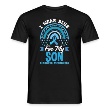 T1D Diabetes Typ 1 Diabetiker Geschenk - Männer T-Shirt - Schwarz - Vorne - AI Model Male 178 light (178cm)