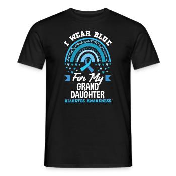 T1D Diabetes Type 1 Diabetic Gift - Men's T-Shirt - black - Front - AI Model Male 178 light (178cm)