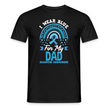 T1D Diabetes Typ 1 Diabetiker Geschenk - Männer T-Shirt - Schwarz - Vorne - AI Model Male 178 light (178cm)