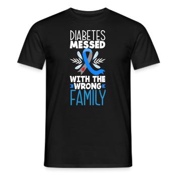 T1D Diabetes Typ 1 Diabetiker Geschenk - Männer T-Shirt - Schwarz - Vorne - AI Model Male 178 light (178cm)