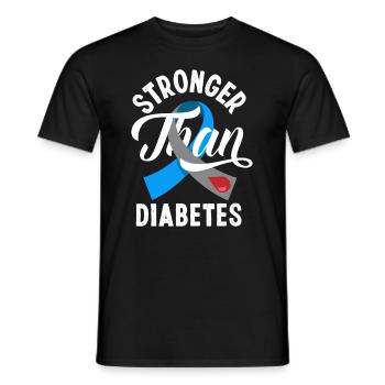 T1D Diabetes Type 1 Diabetic Gift - Men's T-Shirt - black - Front - AI Model Male 178 light (178cm)
