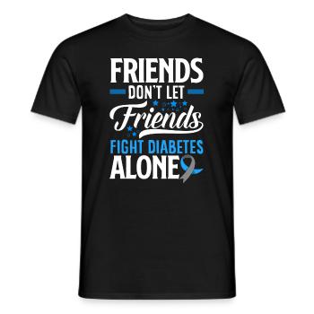 T1D Diabetes Type 1 Diabetic Gift - Men's T-Shirt - black - Front - AI Model Male 178 light (178cm)