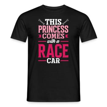 Funny Car Racing Car Racing Gift - Men's T-Shirt - black - Front - AI Model Male 178 light (178cm)