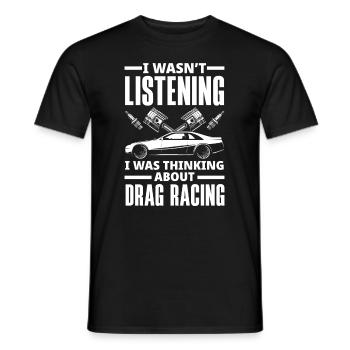 Drôle de voiture de course de voiture de course cadeau - T-shirt homme - noir - Devant - AI Model Male 178 light (178cm)