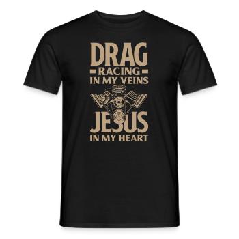 Funny Car Racing Car Racing Gift - Men's T-Shirt - black - Front - AI Model Male 178 light (178cm)