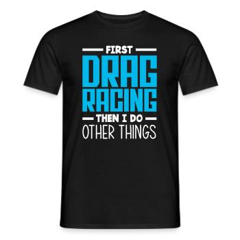 Funny Car Racing Car Racing Gift - Men's T-Shirt - black - Front - AI Model Male 178 light (178cm)
