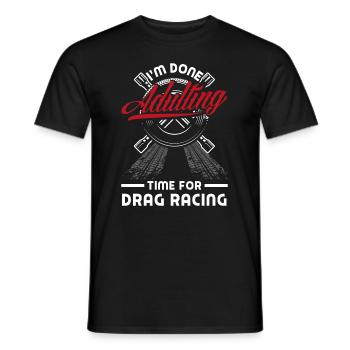 Funny Car Racing Car Racing Gift - Men's T-Shirt - black - Front - AI Model Male 178 light (178cm)