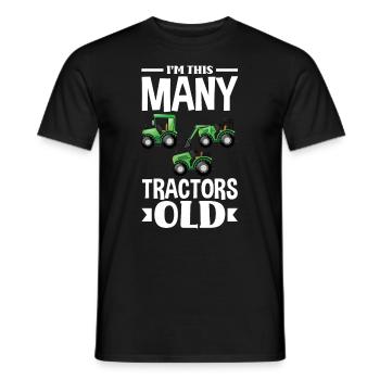 3. Geburtstag Traktor 3 Jahre Geburtstagsshirt - Männer T-Shirt - Schwarz - Vorne - AI Model Male 178 light (178cm)