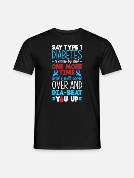 T1D Diabetes Type 1 Diabetic Gift - Men's T-Shirt - black
