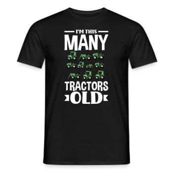 10e anniversaire tracteur 10 ans anniversaire chemise - T-shirt homme - noir - Devant - AI Model Male 178 light (178cm)
